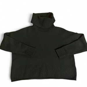 Madewell Sadler Turtleneck Sweater Forest green